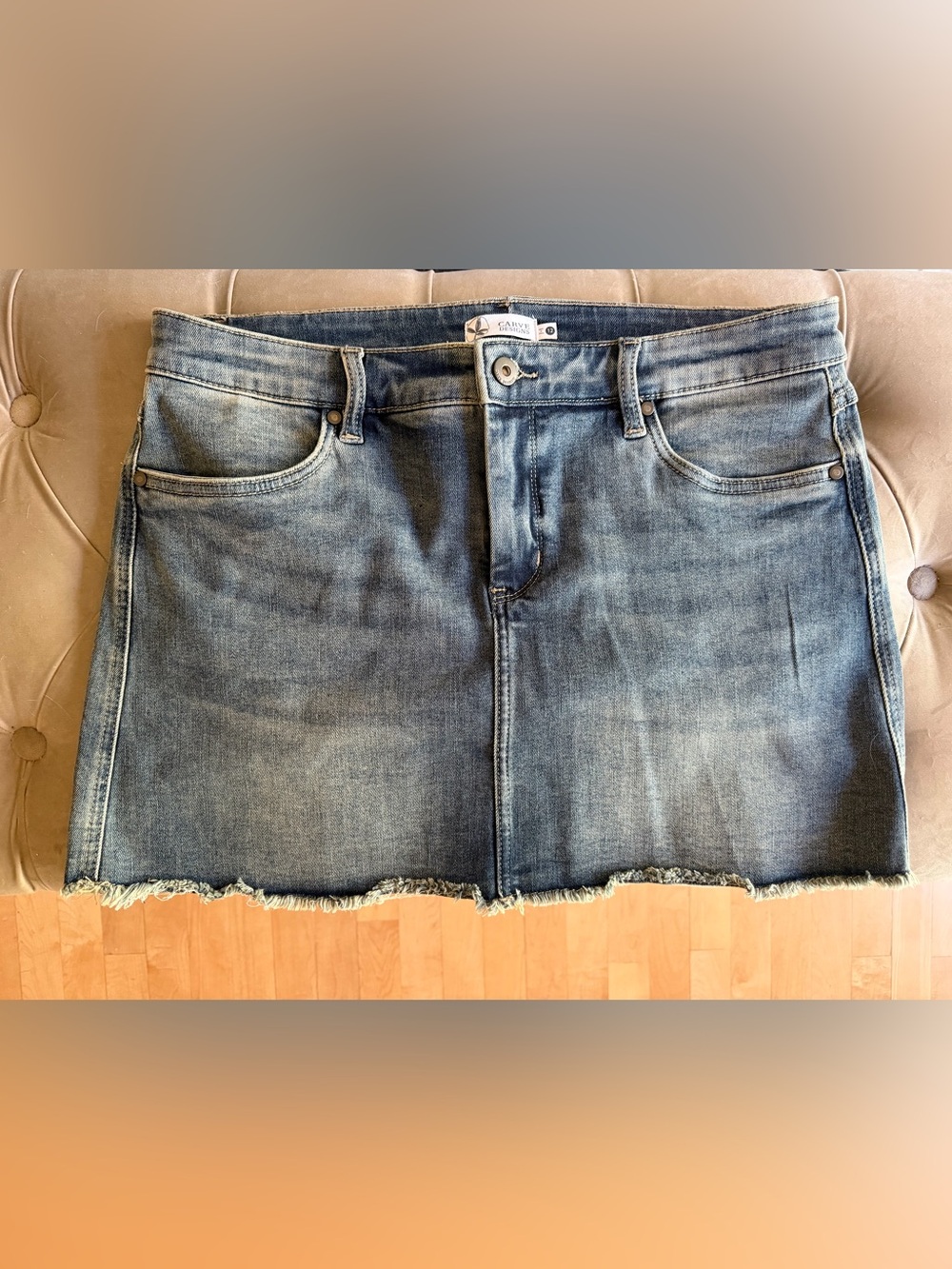Carve Designs Maui Denim Skirt in Favorite Fade